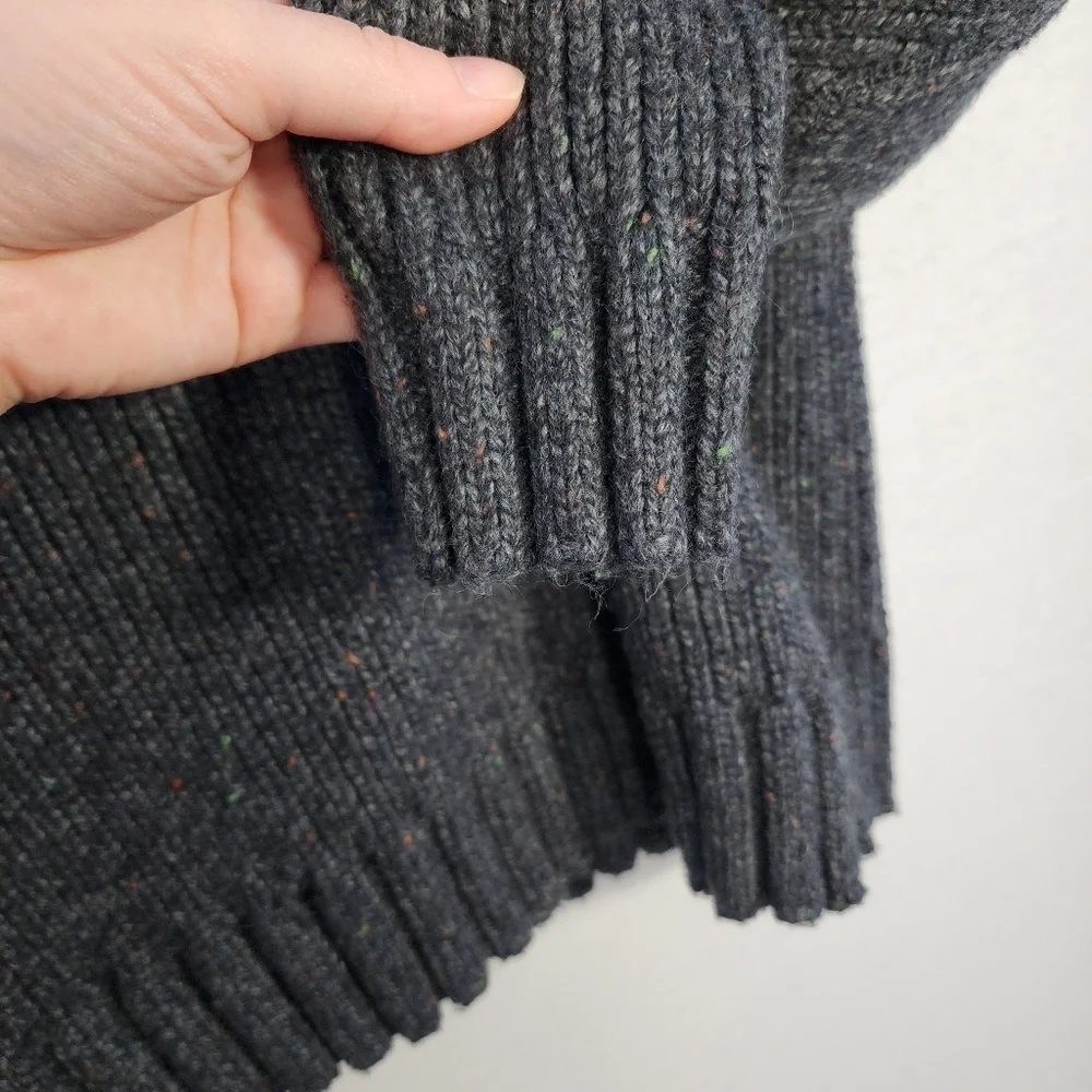 Prana Tunic Style Sweater Size Medium Dark Grey Thick Knit - Picture 5 of 6